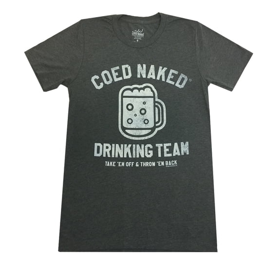 Brew City Coed Drinking Team Short Sleeve T-shirt-Heather Grey-XL