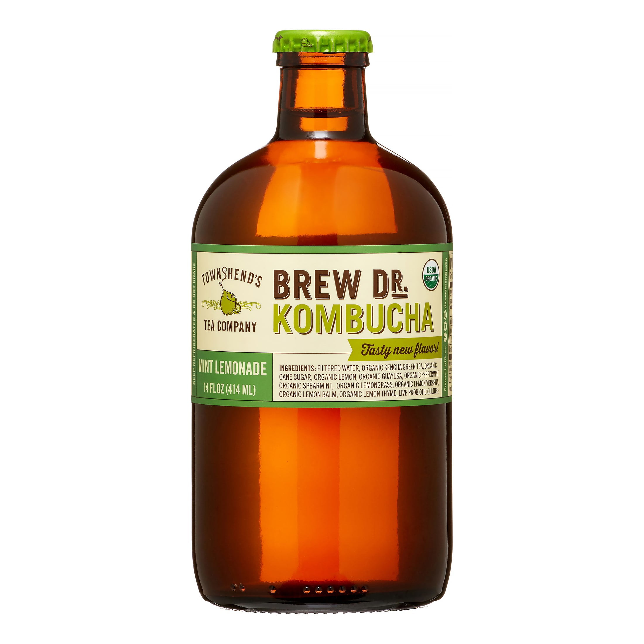 Brew Dr. Kombucha Mint Lemonade, 14 fl oz