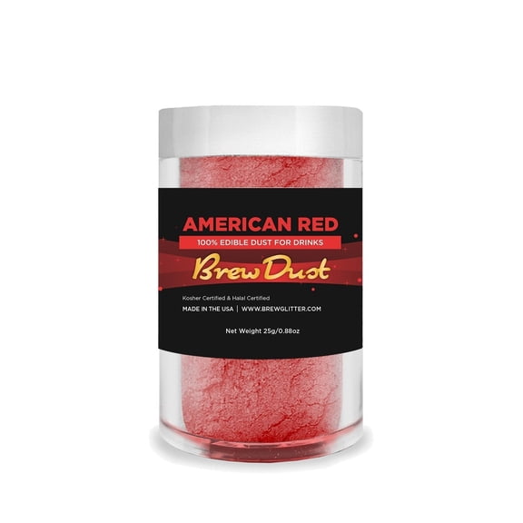 Brew Dust - American Red Edible Drink Powder - Silky Swirl, Beverage Safe, 25g Jar