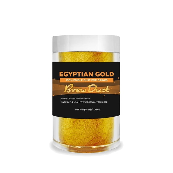 Brew Dust - Egyptian Gold Edible Drink Powder - Silky Swirl, Beverage Safe, 25g Jar