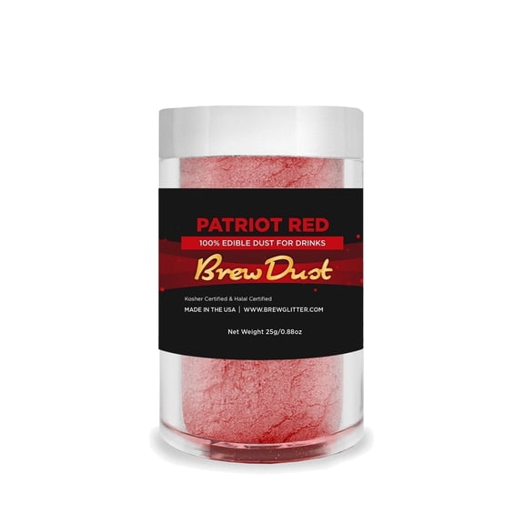 Brew Dust - Patriot Red Edible Drink Powder - Silky Swirl, Beverage Safe, 25g Jar