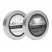 Brew Glitter - Black and White Edible Glitter Blended Rimming Salt Pair - Shimmering Cocktails, 2x4oz Bar Tins