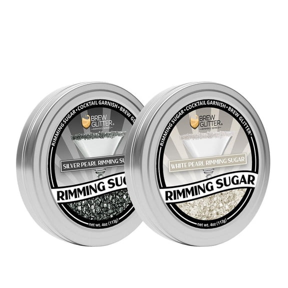 Brew Glitter - Father's Day Cocktail Rimming Sugar Combo Pack (4oz, 2x Bar Tins) Cocktail Garnish for Mixed Drinks & Refreshments