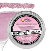 Brew Glitter - Pink Pearl Cocktail Rimming Sugar - 4oz, Bar Tin