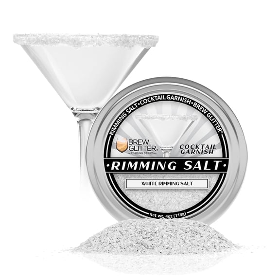 Brew Glitter - Plain Rimming Salt - Cocktail Garnish, 4oz, Bar Tin