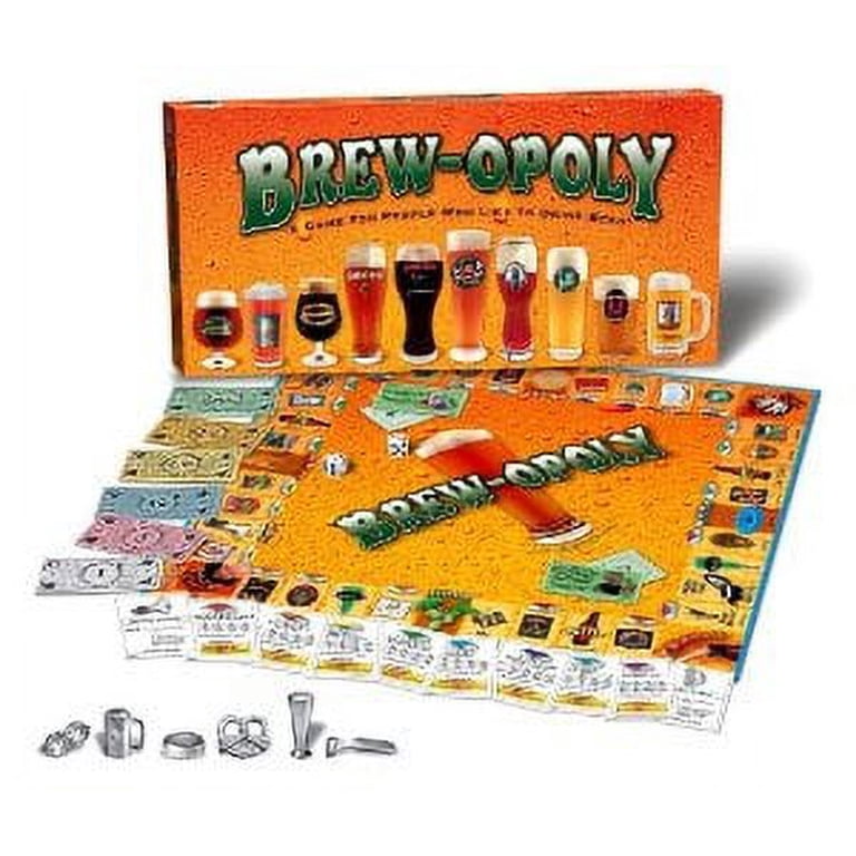 Brew-opoly Canadian Edition Board Game - Beer-Themed Monopoly Style Game For Adults