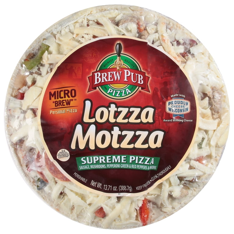 【pizza】 Brew Pub Lotzza Motzza Micro Supreme Frozen Pizza 13.71oz with