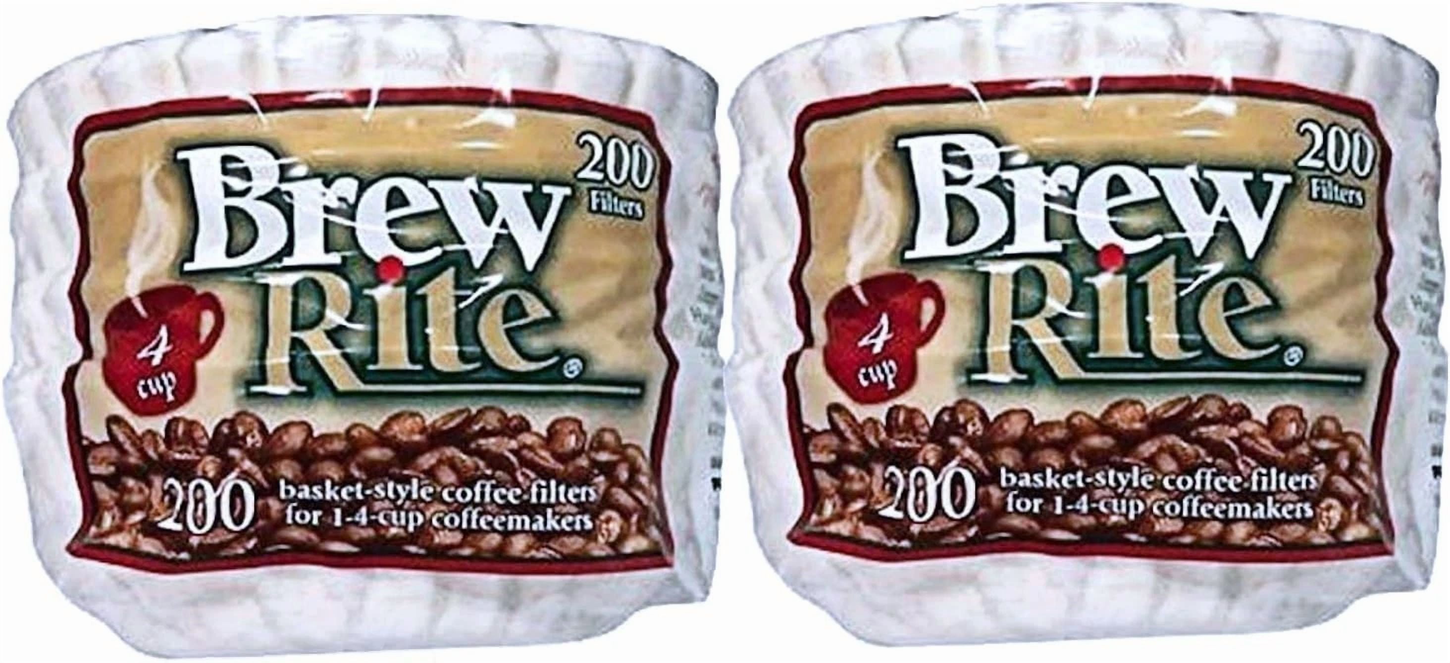 Brew Rite 4 Cup Coffee Basket Disposable Filters 400 Count 2 Pack ...