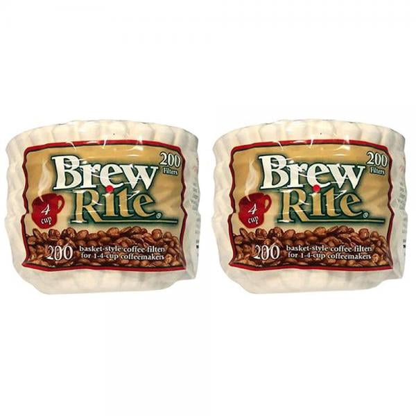 Brew Rite 4 Cup Coffee Basket Disposable Filters - 400 Ct - Walmart.com