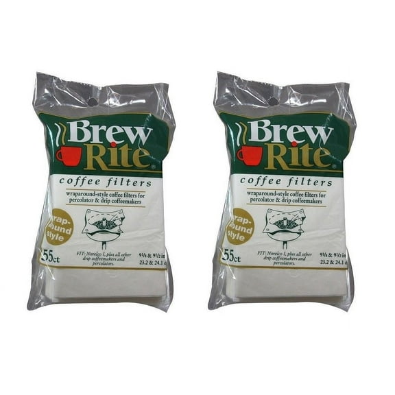 Brew Rite Wrap Around Percolator Coffee Filter 55 Ct (Pack of 2)