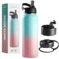 thumbnail image 1 of Brewberry Stainless Steel Sports Bottle and Travel Mug for Hot and Cold Beverages, Wide Mouth, Double Wall Insulated Hydration Sports Water Bottle for Hiking, Biking, and Activities, 32 OZ BPA Free, 1 of 5
