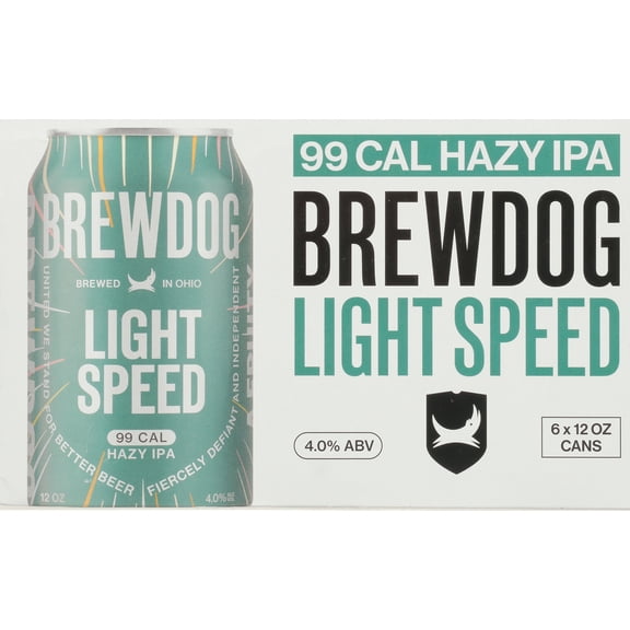 BrewDog Light Speed Session Imported IPAs, 12 fl oz 6 Pack Can 5% ABV