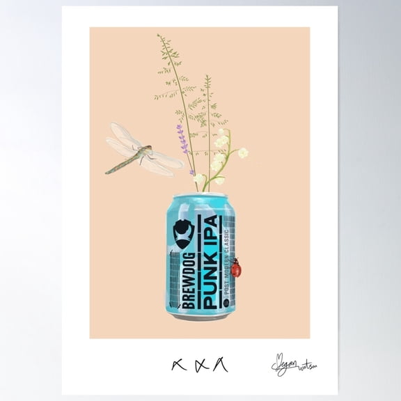 Brewdog Punk Ipa Poster Wall Art, Modern Wall Decor For Living Room Bedroom, 8x12 UNFRAMED