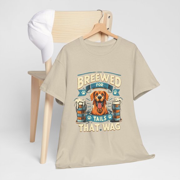 Brewed For Tails That Wag A Playful Unisex T-shirt for Dog and Beer Lovers