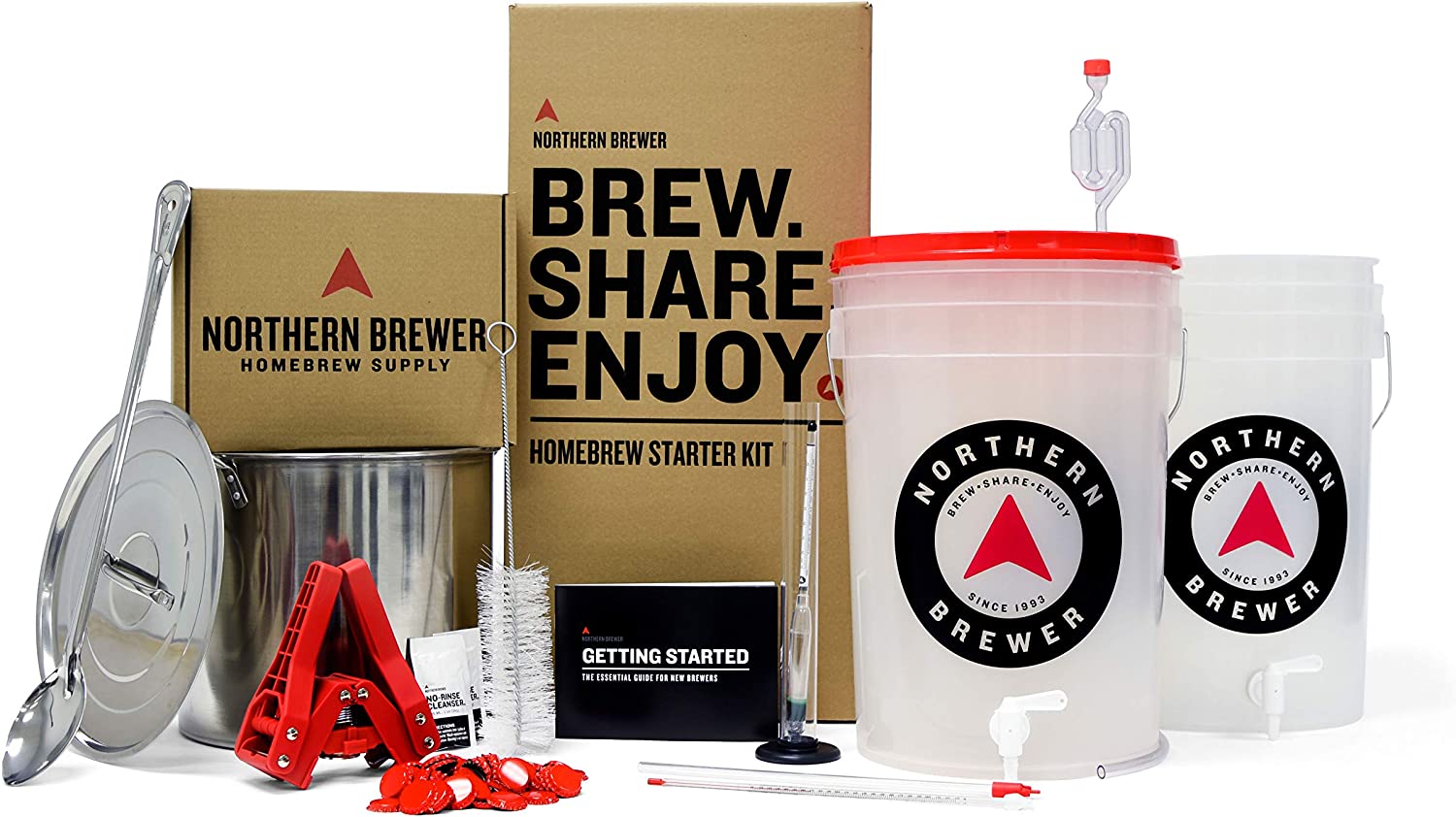 Brewer Brew. Share. Enjoy. HomeBrewing Starter Set, Equipment and