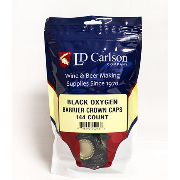 Brewer's Best Black Crown Caps (144/Bag)