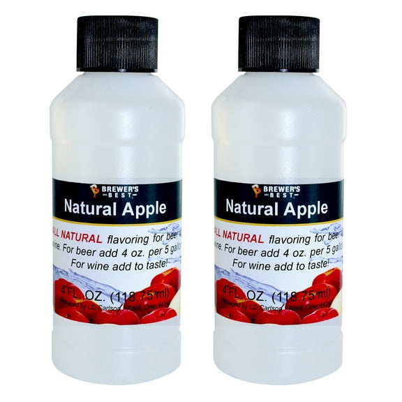 Brewer's Best Natural Beer and Wine Flavoring (Apple), 2 Pack