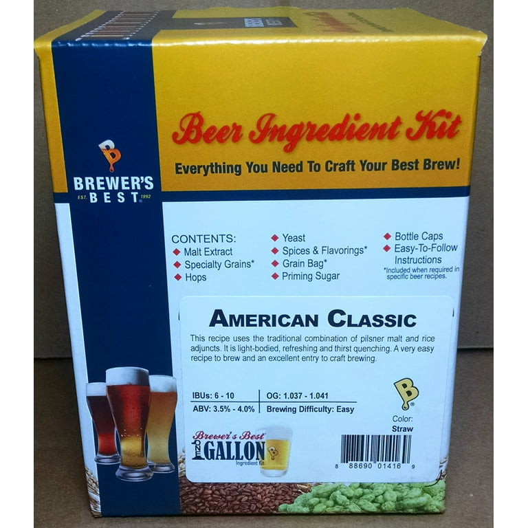 https://i5.walmartimages.com/seo/Brewer-s-Best-One-Gallon-Home-Brew-Beer-Ingredient-Kit-American-Classic_663af3d4-b696-4489-866c-c2f65d29a1da_1.e14a8e3007f3fff231f477cd4a8fc249.jpeg?odnHeight=768&odnWidth=768&odnBg=FFFFFF