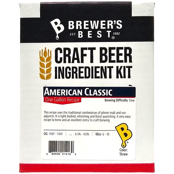 Brewer's Best One Gallon Home Brew Beer Ingredient Kit (American Classic)