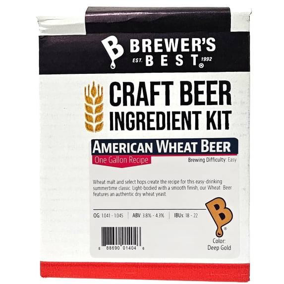 Brewer's Best One Gallon Home Brew Beer Ingredient Kit (American Wheat Beer)