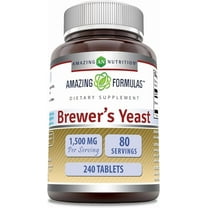 Amazing Formulas Brewers Yeast 1500mg Per Serving 240 Tablets Supplement | Non-GMO | Gluten Free | Made in USA