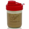 thumbnail image 1 of Brewing America Creamer Jar with Pouring Lid, 1 Pint (16 oz) Wide Mouth Ball Mason Jar with Red Pour Lid, for Milk, Sugar, and Cream, 1-Pack (Old Glory Red), 1 of 8