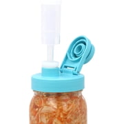 Brewing America Fermentation Kit Lids for Wide Mouth Mason Jars (Jars Not Included) Teal Fermenting Kit