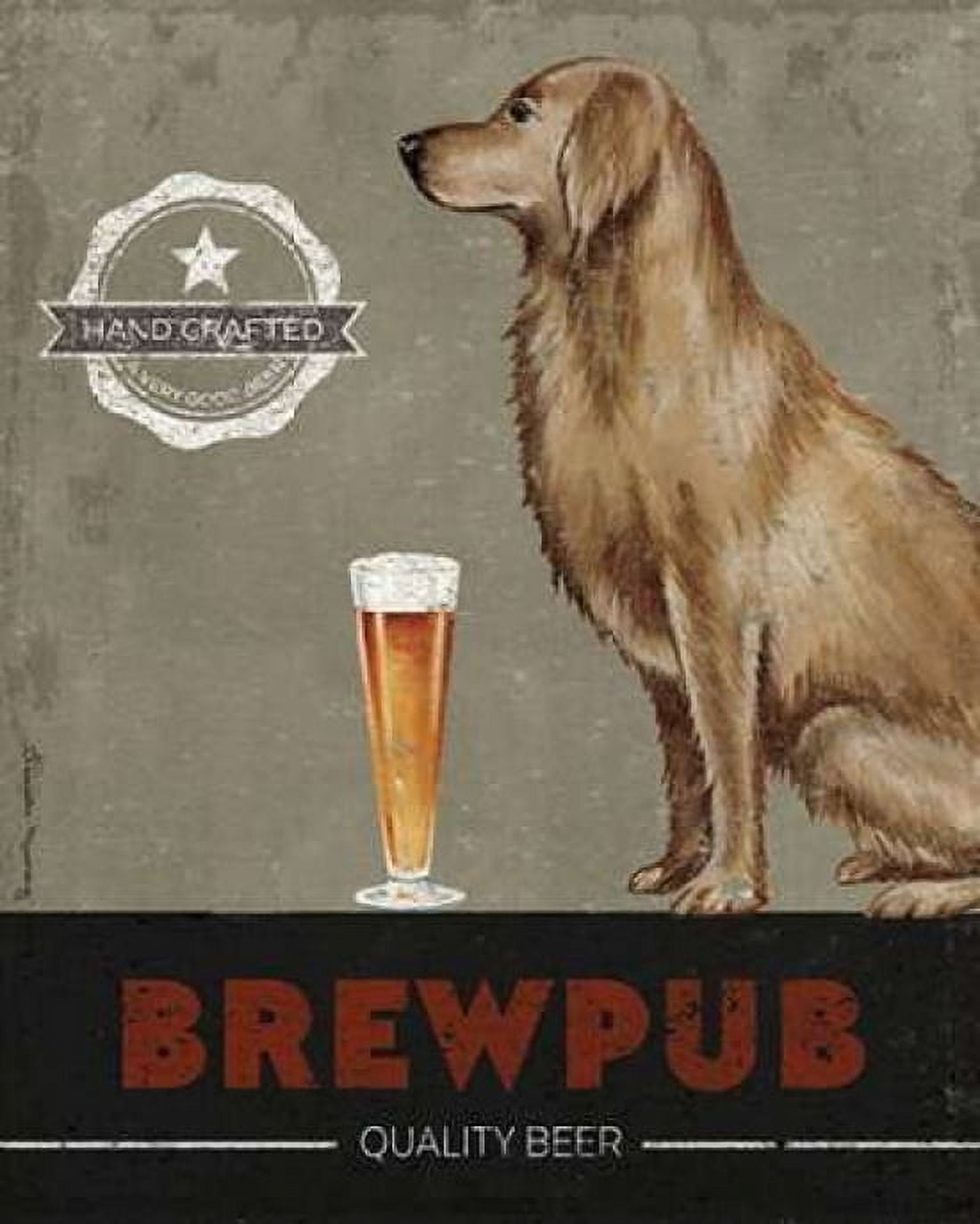 Brewpub Dog Poster Canvas Art - Danielle Murray (24 x 30)