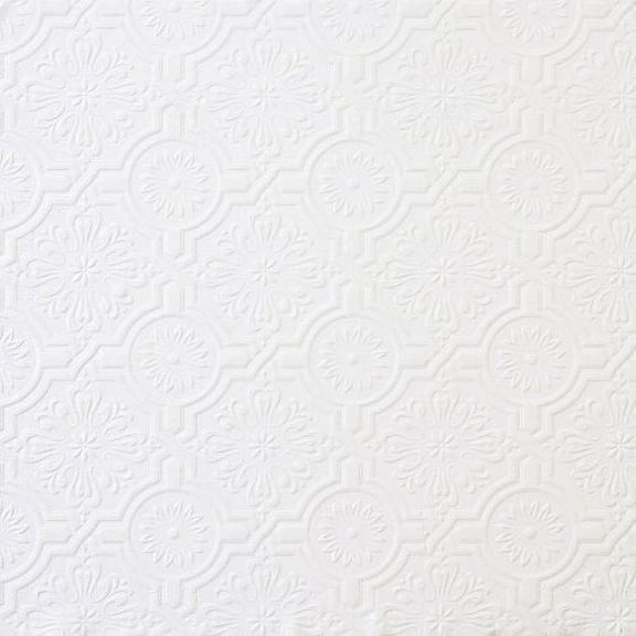 Brewster 148-32817 Paintable Solutions III Victorian Tin Ceiling Paintable Wallpaper,White