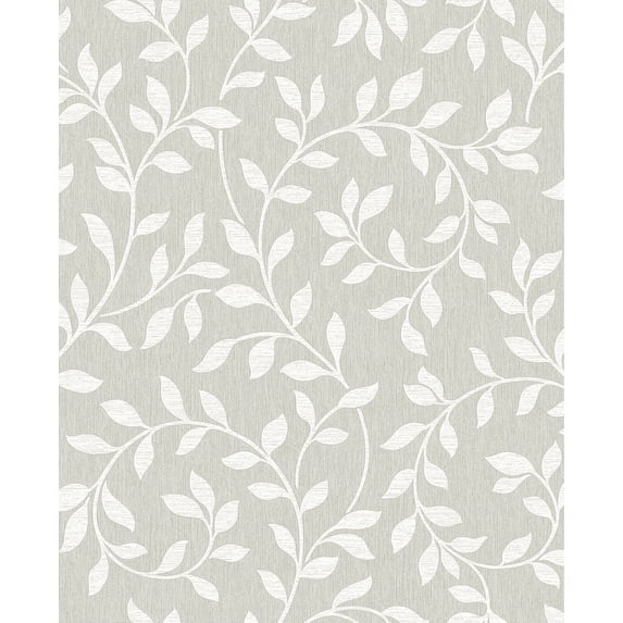 Brewster 2811-87725 Advantage Torrey Light Grey Leaf Trail Wallpaper Light Grey
