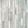 thumbnail image 1 of Brewster Barn Board Grey Thin Plank Unpasted Non Woven Wallpaper, 20.5-in by 33-ft, 56.4 sq. ft., 1 of 4
