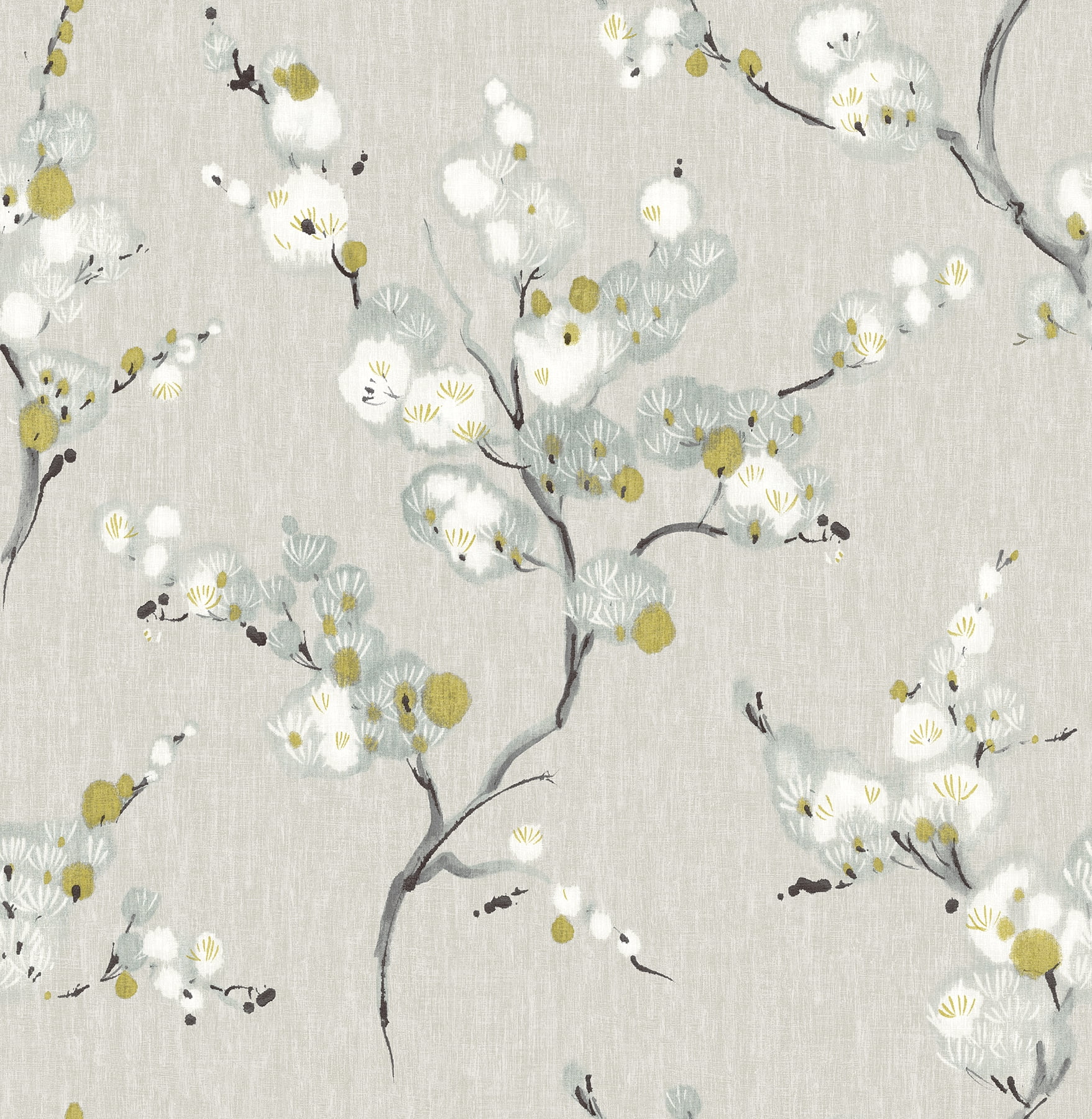 Brewster Bliss Blue Floral Unpasted Non Woven Wallpaper, 20.5-in by 33-ft, 56.4 sq. ft.
