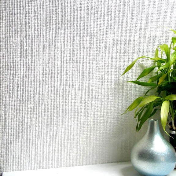 Brewster Brooke White Paintable Anaglypta Original Unpasted Vinyl Wallpaper, 20.5-in by 33-ft, 56.4 sq. ft.