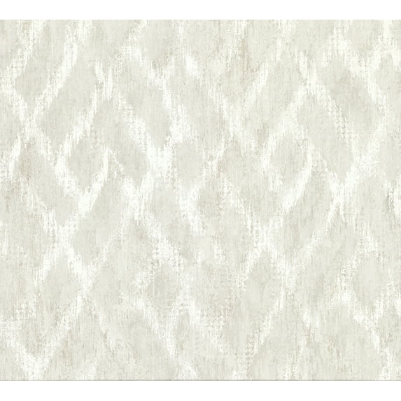 Brewster Bunter Bone Distressed Geometric Wallpaper, 21-in by 33-ft, 57.8 sq. ft