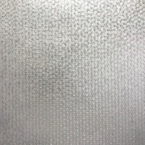 Brewster Carbon Silver Honeycomb Geometric Unpasted Vinyl On Paper Wallpaper, 20.5-in by 33-ft, 56.4 sq. ft.