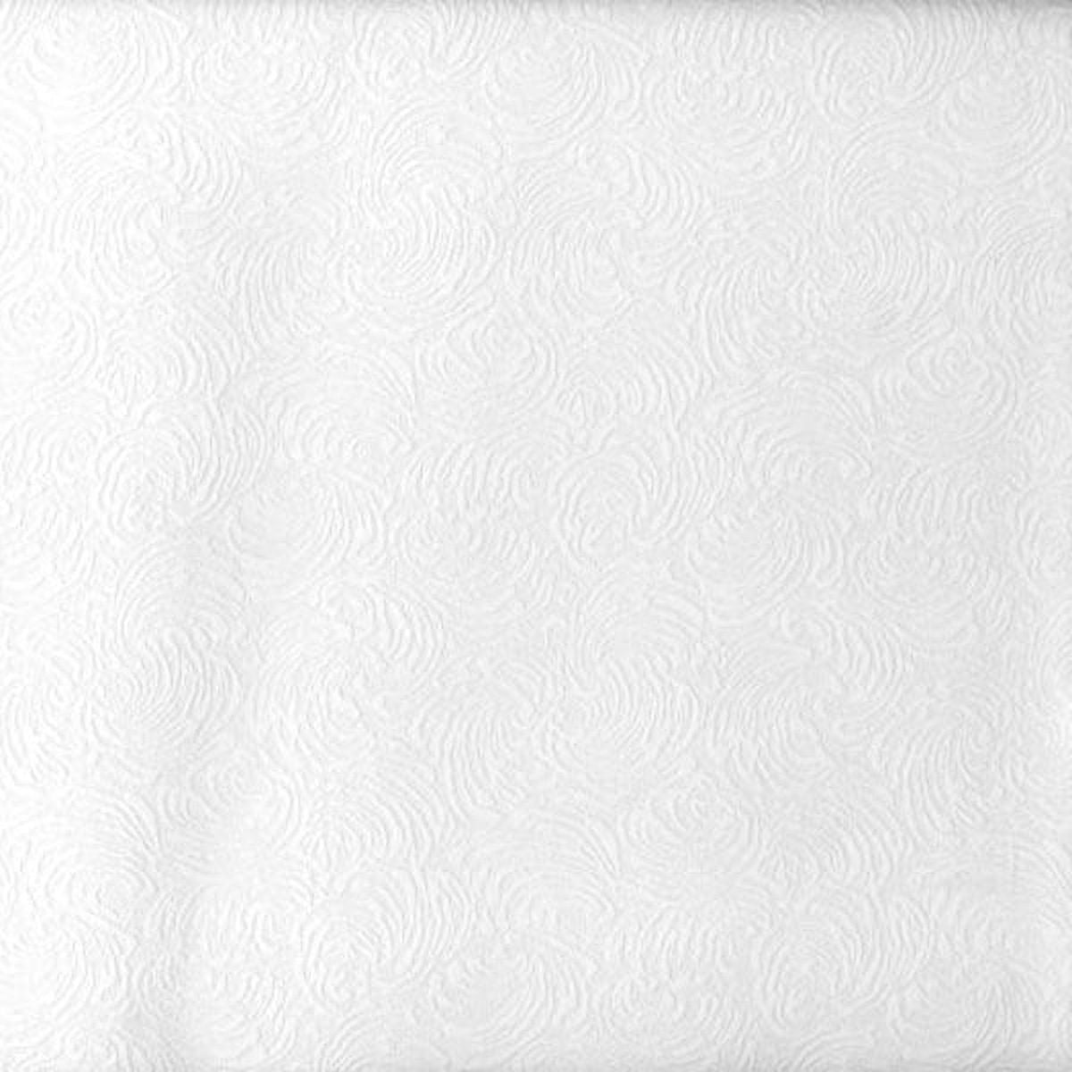 BREWSTER HOME FASHIONS Brewster Cockle Paintable Paintable Prepasted Expanded Vinyl Wallpaper, 20.5-in by 33-ft, 56.4 sq. ft.