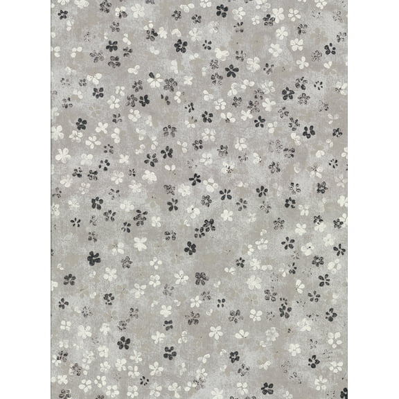Brewster Cosima Grey Miniature Floral Wallpaper