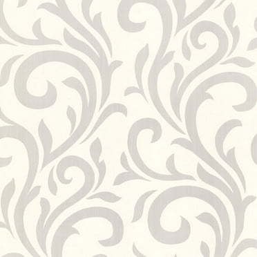 Brewster Damask Sage Hucklebee Wallpaper, 20.5-in by 33-ft, 56.4 sq. ft