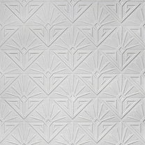 Brewster Deco Paradiso White Paintable Luxury Vinyl Unpasted Vinyl Wallpaper, 20.9-in by 33-ft, 57.5 sq. ft.