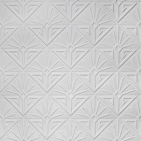 Brewster Deco Paradiso White Paintable Luxury Vinyl Unpasted Vinyl Wallpaper, 20.9-in by 33-ft, 57.5 sq. ft.