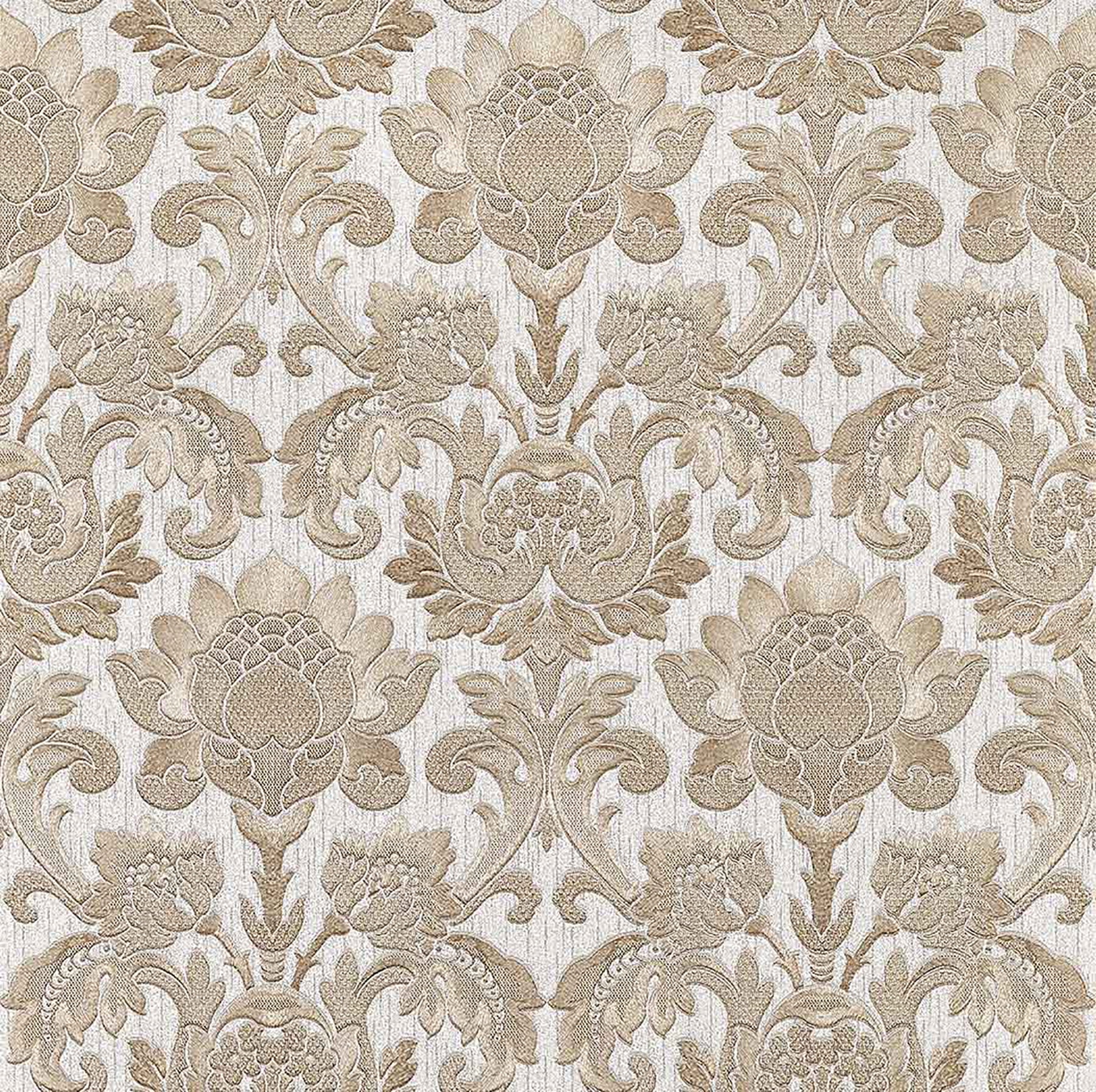 Brewster Dis Scudo Beige Damask Wallpaper, 21-in by 33-ft, 57.8 sq. ft