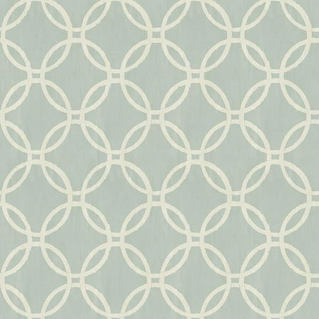 Brewster Eaton Blue Geometric Wallpaper