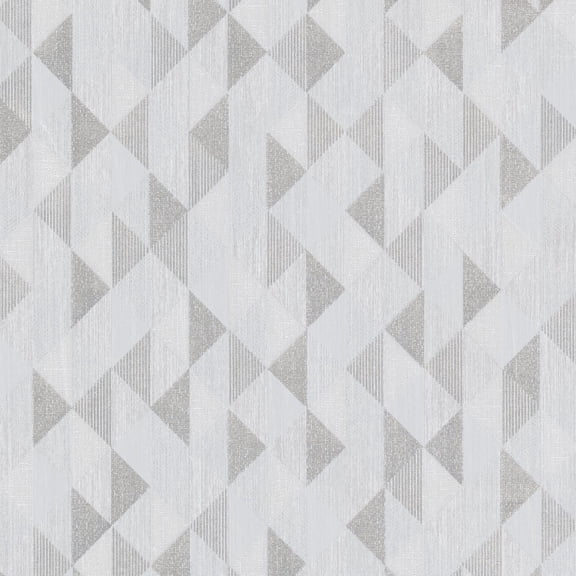 Brewster Ethan Silver Triangle Wallpaper