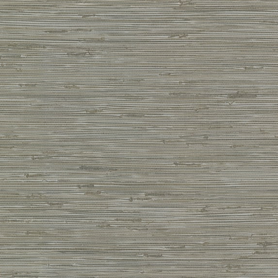 Brewster Fiber Taupe Faux Grasscloth Wallpaper
