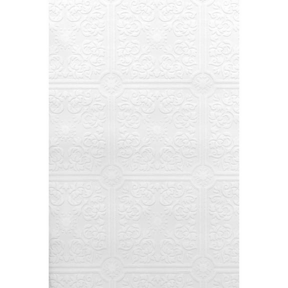 Brewster Hacienda Paintable Paintable Prepasted Expanded Vinyl Wallpaper, 20.5-in by 33-ft, 56.4 sq. ft.