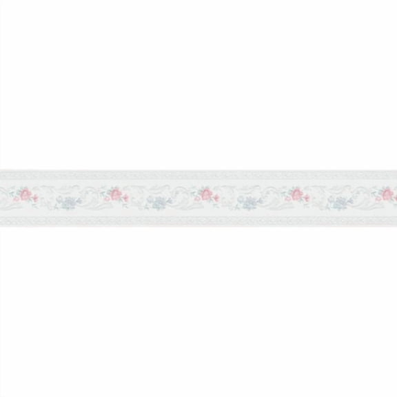 Brewster Home Fashions 15' x 3.38'' Floral Stripe Border Wallpaper