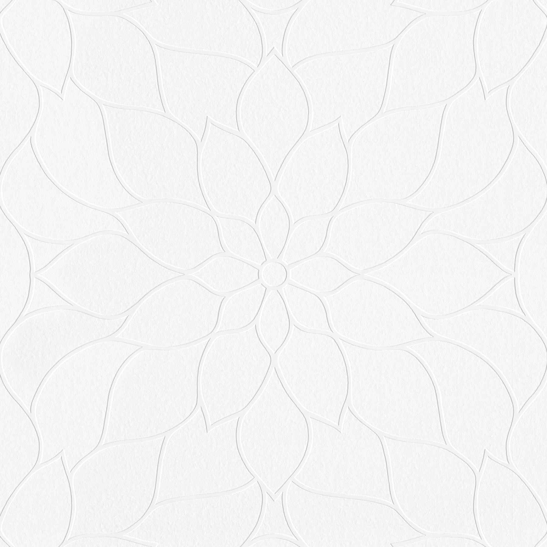 Brewster Home Fashions Anselm White Floral Bloom Paintable Wallpaper