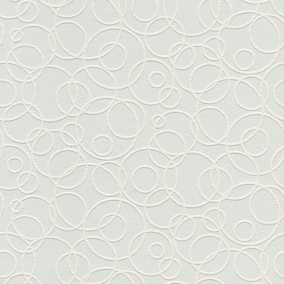 Brewster Home Fashions Artemisia White Circles Paintable Wallpaper
