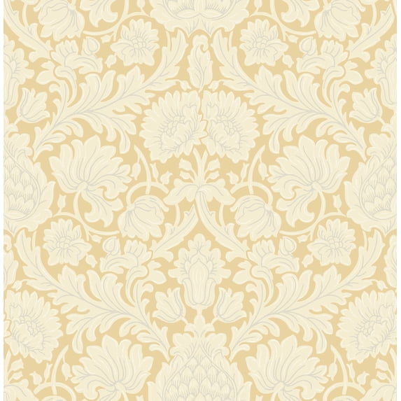 Brewster Home Fashions Brewster Bamburg Mustard Floral Wallpaper