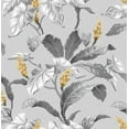 thumbnail image 1 of Brewster Home Fashions Meridian Parade Grey Tropical Leaves Wallpaper, 1 of 7